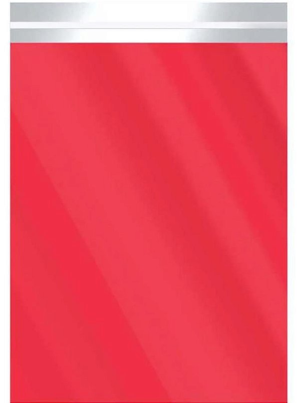 Saco Metalizado com Aba Adesiva Vermelho 25x35cm - 50 unidades - Cromus - Rizzo Embalagens