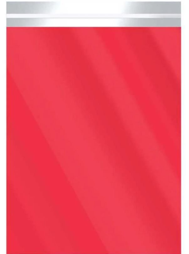 Saco Metalizado com Aba Adesiva Vermelho 15x20cm - 50 unidades - Cromus - Rizzo Embalagens