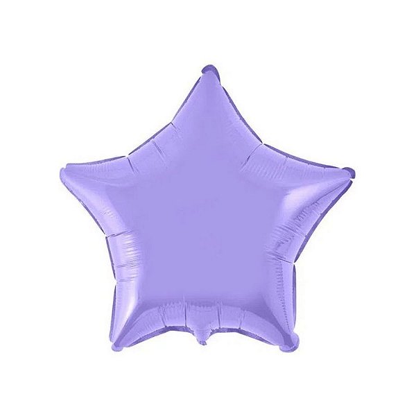 Balão de Festa Metalizado 20" 50cm - Estrela Lilás Metálico - 01 Unidade - Flexmetal - Rizzo Embalagens