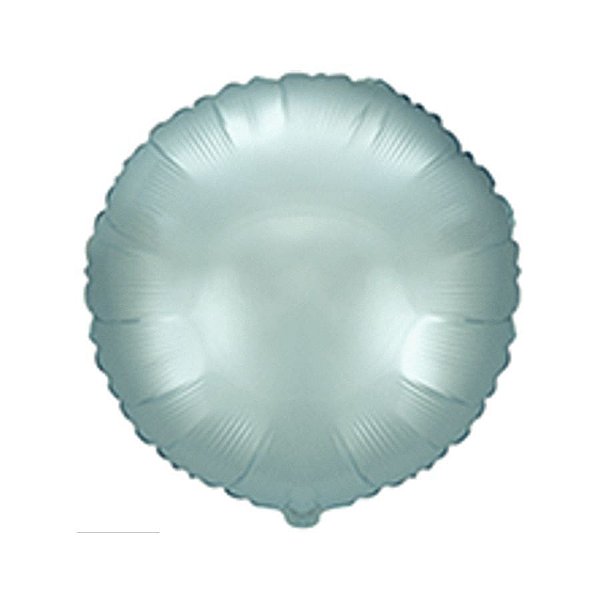 Balão de Festa Metalizado 20" 50cm - Redondo Azul Pastel - 01 Unidade - Flexmetal - Rizzo Embalagens