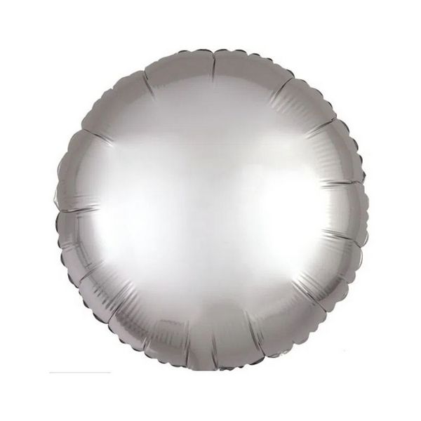 Balão de Festa Metalizado 20" 50cm - Redondo Cromado Platinum - 01 Unidade - Flexmetal - Rizzo Embalagens