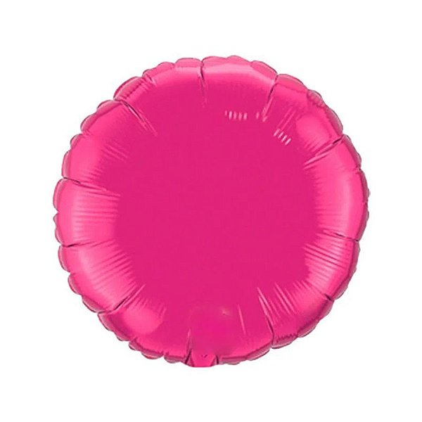 Balão de Festa Metalizado 20" 50cm - Redondo Pink Rhodamine - 01 Unidade - Flexmetal - Rizzo Embalagens
