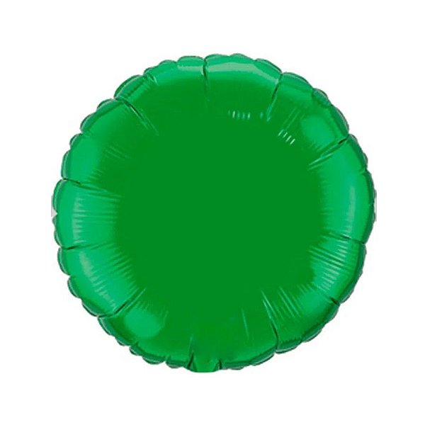 Balão de Festa Metalizado 20" 50cm - Redondo Verde - 01 Unidade - Flexmetal - Rizzo Embalagens