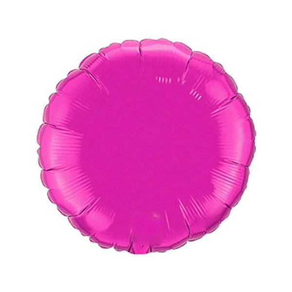 Balão de Festa Metalizado 20" 50cm - Redondo Pink - 01 Unidade - Flexmetal - Rizzo Embalagens