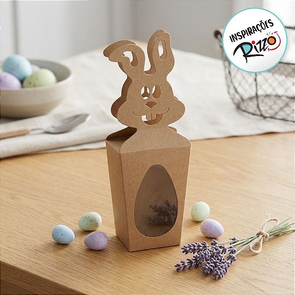 Caixa Coelho Kraft - 6x10x4cm - 10 unidades - Assk - Rizzo