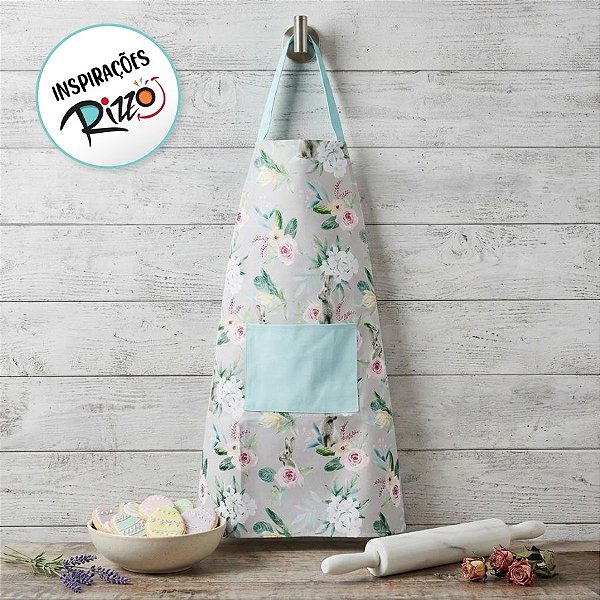 Avental Floral Mr John - 01 unidade - Cromus Páscoa - Rizzo Embalagens