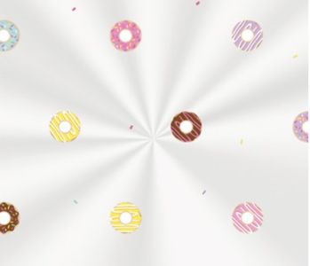 Saco Transparente Decorado Donuts - 11x19,5cm - 100 unidades - Cromus - Rizzo Embalagens