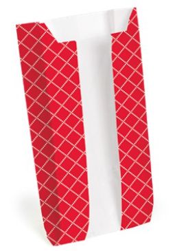 Saquinho de Papel com Visor 8x14cm - Vermelho - 10 unidades - Cromus - Rizzo Embalagens