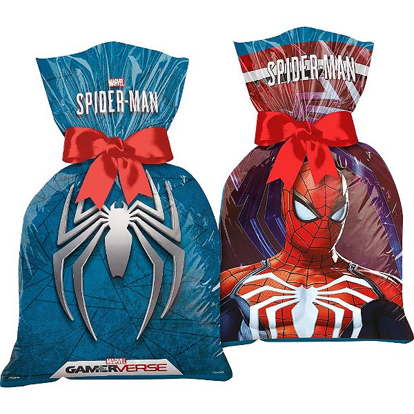 Sacola Surpresa Festa Spider Man Gamer Verse - 12 unidades - Regina - Rizzo Embalagens