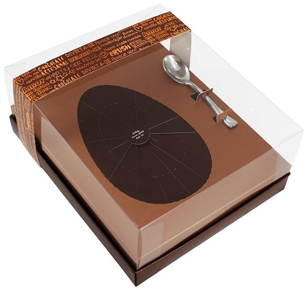 Caixa Ovo de Colher de 350g - Classic Bronze Cód 1415 - 05 unidades - Ideia Embalagens - Rizzo Embalagens