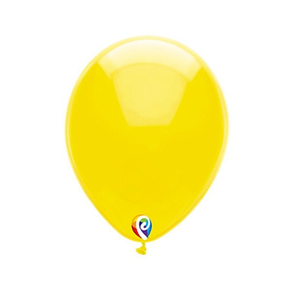 Balão de Festa Látex - Amarelo Cristal - Sensacional - Rizzo Embalagens