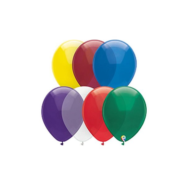 Balão de Festa Látex - Sortido Cristal - Sensacional - Rizzo Embalagens
