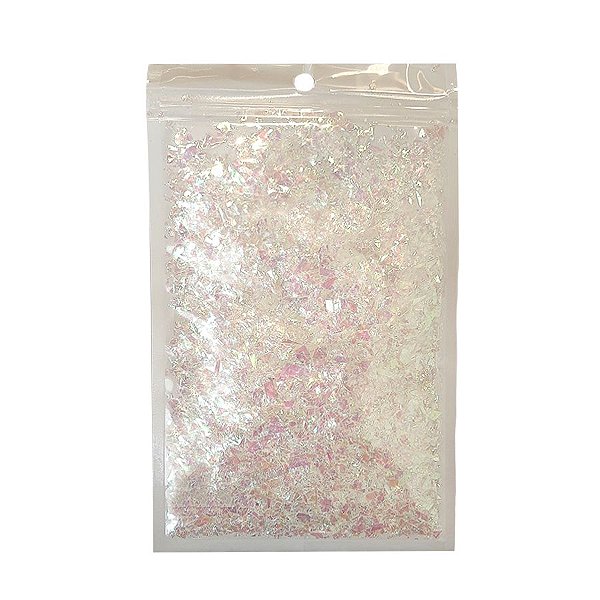 Confete Metalizado 15g - Nacarado Branco - Artlille - Rizzo Embalagens