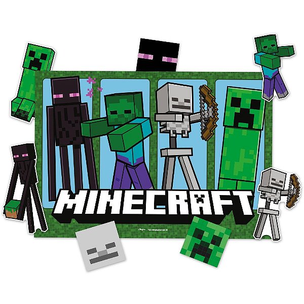 Kit Decorativo Minecraft 01 Unidade - Regina - Rizzo Festas