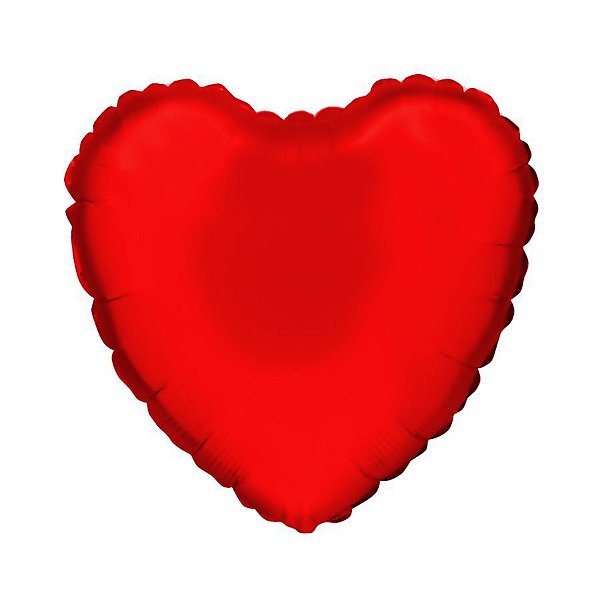 Balão de Festa Microfoil Coração Vermelho - Aprox. 18" 45cm - 01 Unidade - Rizzo Embalagens
