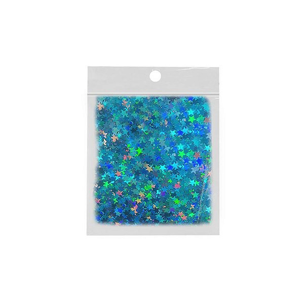 Confete Estrela 10g - Holográfico Azul - Rizzo Embalagens