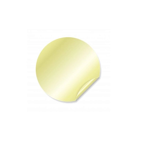 Etiqueta Adesiva Redonda Dourada - 100 unidades - Rizzo Embalagens