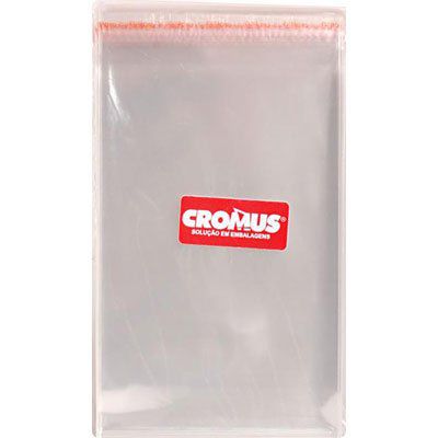 Saco adesivado 12x18cm - 100 unidades - Cromus Embalagens - Rizzo Embalagens