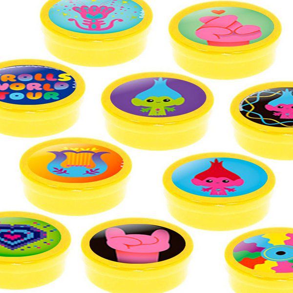 Latinha Lembrancinha Festa Trolls 2 - 8cm - 20 unidades - Amarelo -  Rizzo Embalagens e Festas