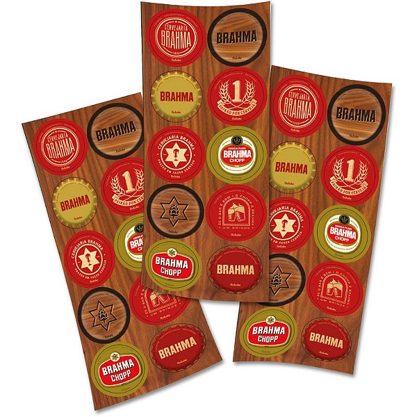 Adesivo Brahma Redondo - 30 Unidades - Festcolor - Rizzo