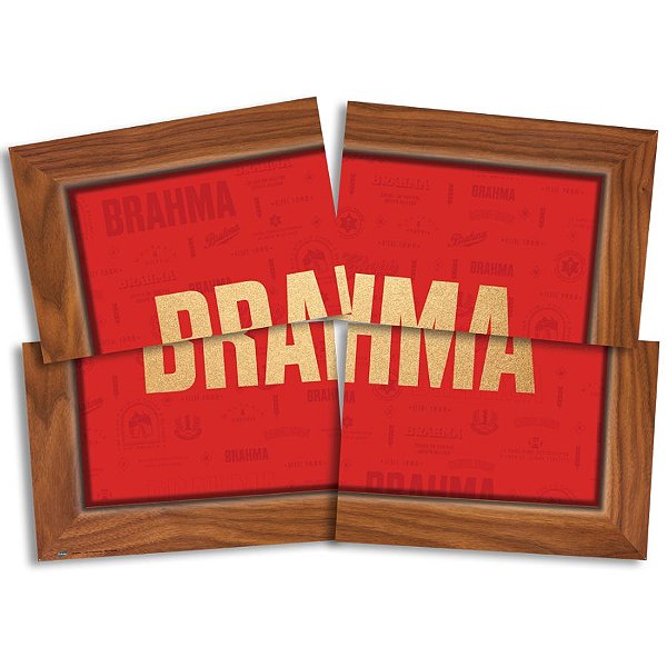 Painel Decorativo 4 Lâminas Festa Brahma - Festcolor - Rizzo