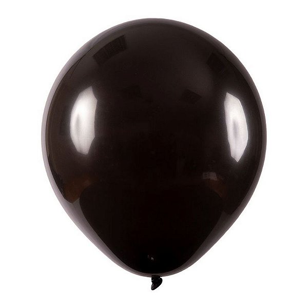 Balão de Festa Redondo Profissional Látex Liso - Preto - Art-Latex - Rizzo Balões