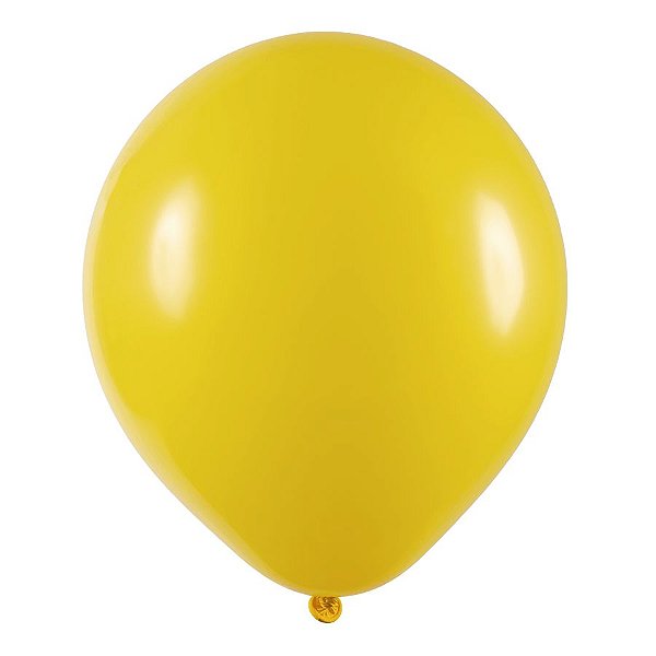 Balão de Festa Redondo Profissional Látex Liso - Amarelo - Art-Latex - Rizzo Balões