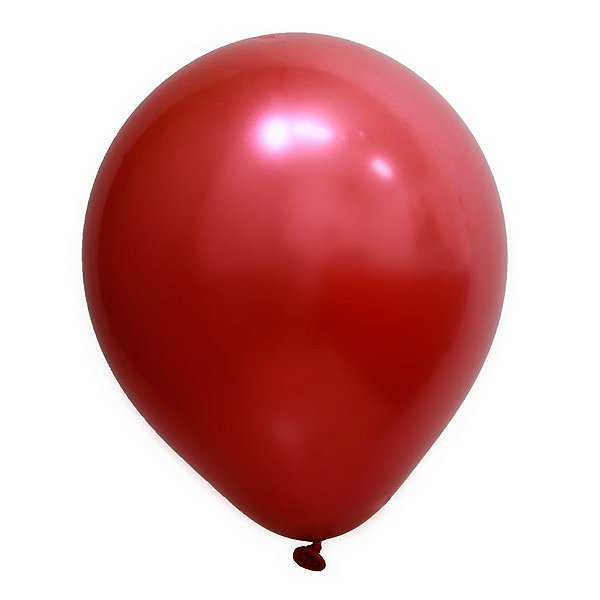 Balão de Festa Redondo Profissional Látex Cromado - Vermelho - Art-Latex - Rizzo Balões