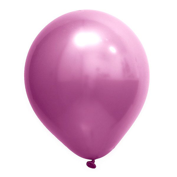 Balão de Festa Redondo Profissional Látex Cromado - Rosa - Art-Latex - Rizzo Balões