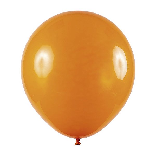 Balão de Festa Redondo Profissional Látex Cristal - Laranja - Art-Latex - Rizzo Balões