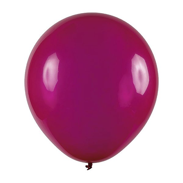 Balão de Festa Redondo Profissional Látex Cristal - Carmim - Art-Latex - Rizzo Balões