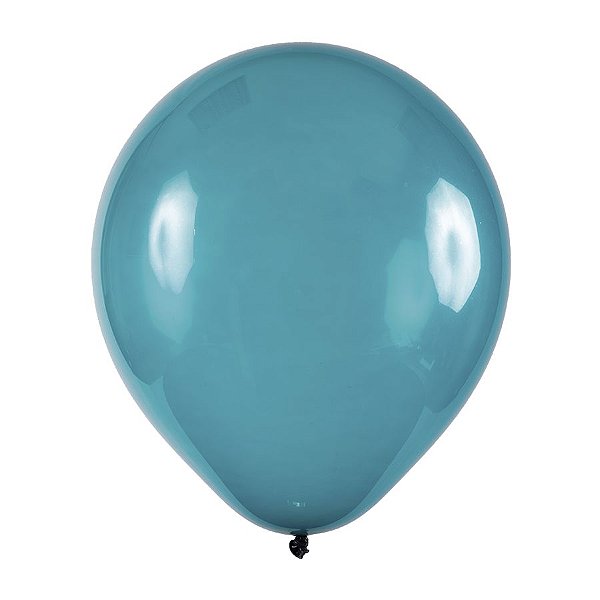 Balão de Festa Redondo Profissional Látex Cristal - Azul Turquesa - Art-Latex - Rizzo Balões