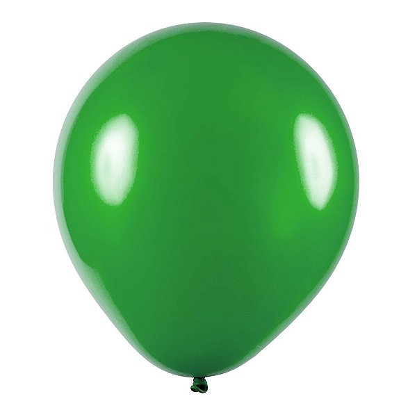 Balão de Festa Redondo Profissional Látex Metal - Verde - Art-Latex - Rizzo Embalagens