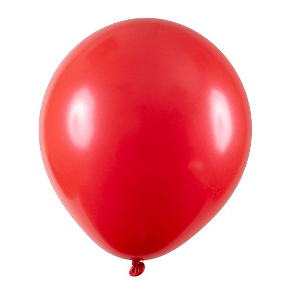 Balão de Festa Redondo Profissional Látex Metal - Vermelho - Art-Latex - Rizzo Embalagens