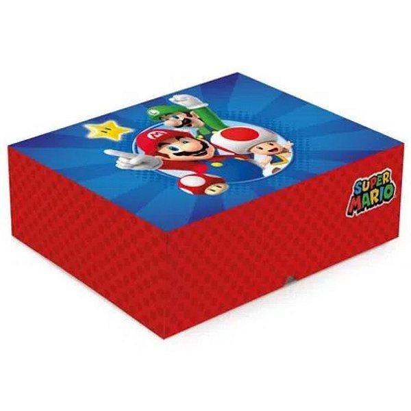 Cesta na Caixa Super Mario - 33x23x10cm - 01 unidade - Cromus - Rizzo Embalagens