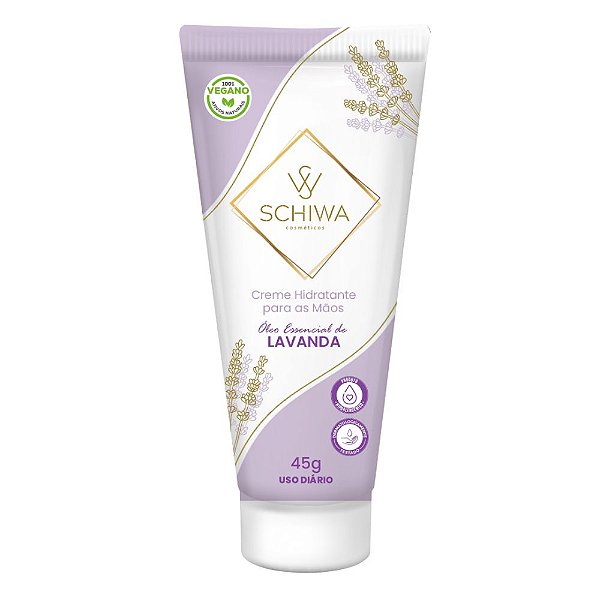 Schiwa Creme Hidratante para as Mãos com Óleo Essencial de Lavanda 45g