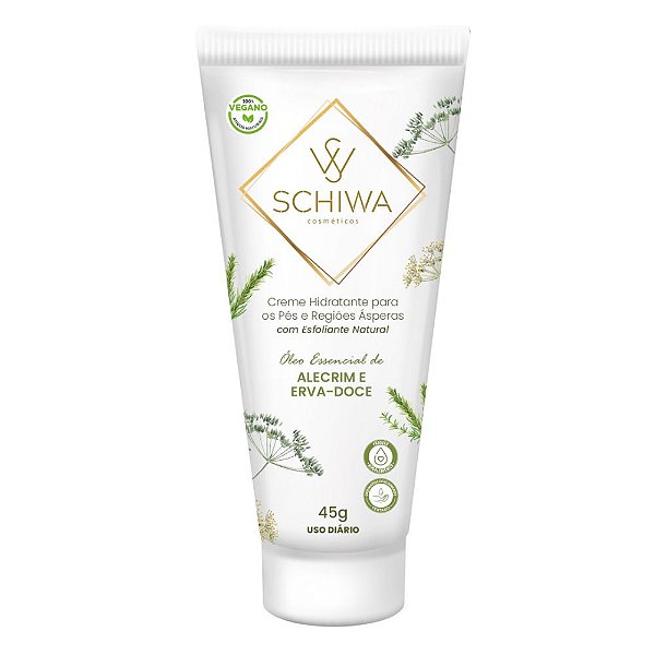 Schiwa Hidratante Esfoliante Natural com Óleo Essencial de Alecrim e Erva-Doce 45g