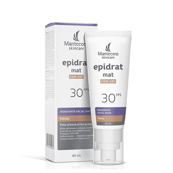 Mantecorp Skincare Epidrat MAT com Cor Médio FPS30 40ml