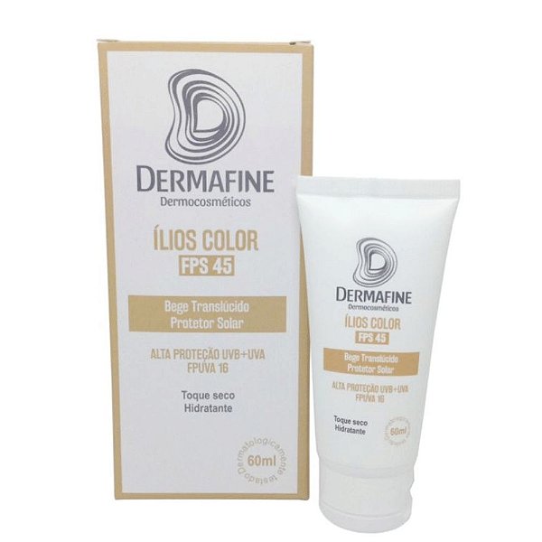 Derma Fine Ílios Color FPS 45 Bege Translúcido 60ml