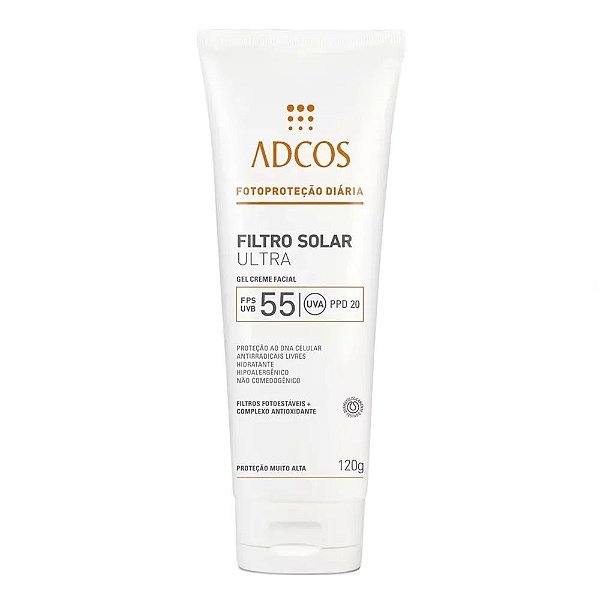 Adcos Filtro Solar Ultra FPS55 Gel Creme 120g