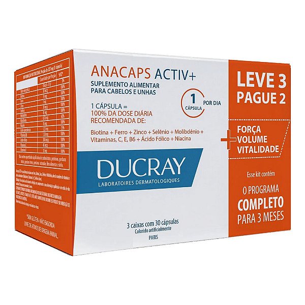 Ducray Kit Anacaps Activ+ 90cps