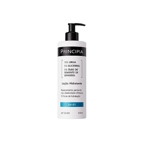Principia Loção Hidratante 10% Ureia + 5% Glicerina + 5% Óleo  de Semente de Girassol LH-01 500ml
