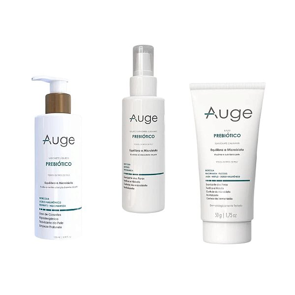 Auge Kit Prebiótico Peles Sensíveis (Loção Calmante 100ml + Sabonete Líquido 100ml + Balm Calmante 50g)