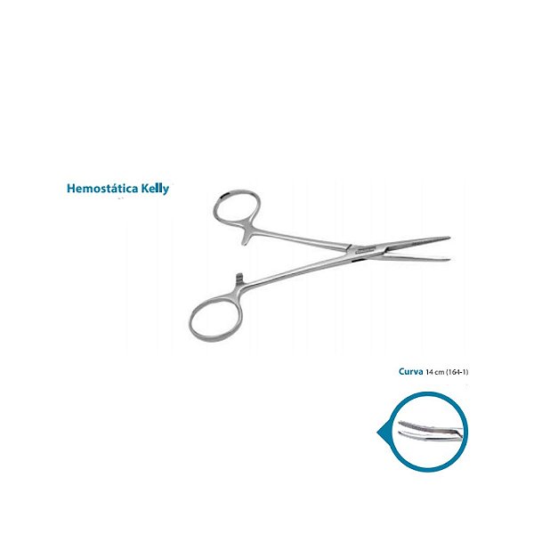 Golgran Pinça Hemostática Kelly Curva 14cm