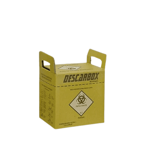 Descarbox Coletor para Material Perfurocortante Ecologic Descartável 20L - Kit 5un
