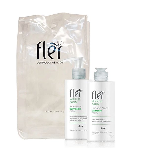 Kit Flér Apple Skin Pele Mista Sabonete e Loção Tônica