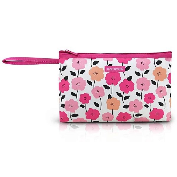 Jacki Design Necessaire Com Alça Pink Lover Floral Rosa