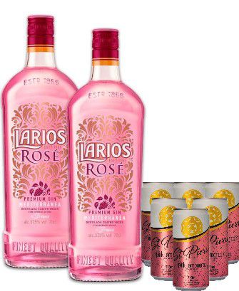 kit  02 Larios Rosé + 6 unidades de pink lemonade