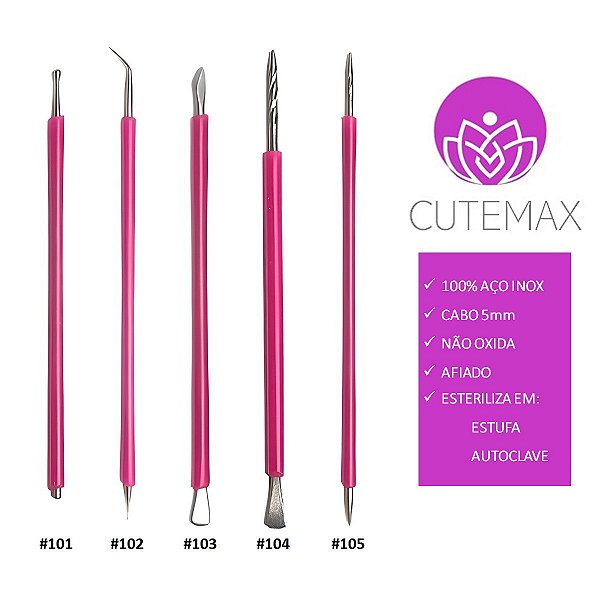 Kit Com 5 Peças Silicone Cutemax Manicure Podologia