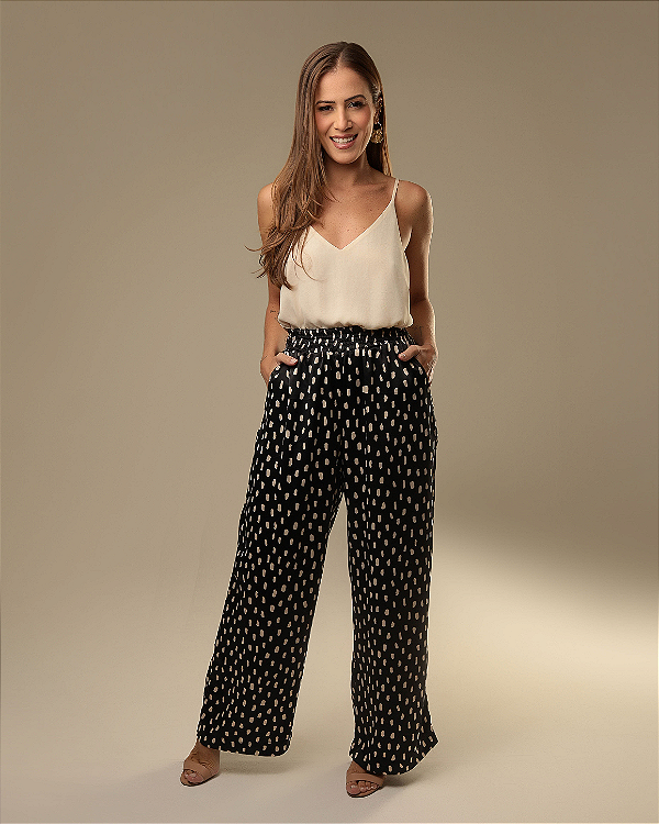 Molde Calça pantalona cós elástico